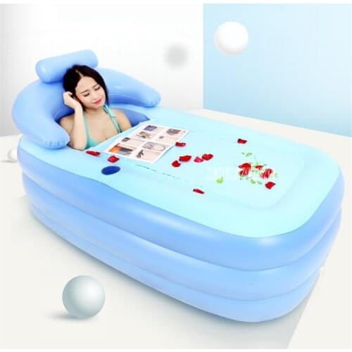 New YT-510 Household Inflatable Bathtub Portable Home Warm Spa Adult Bath Tub Safe Eco-friendly Foldable Thick PVC Bathtub 450L