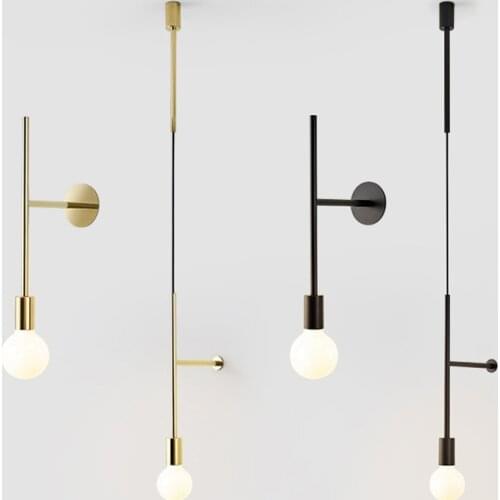 Nordic Wall Lamps Gold Wall Lights Modern Minimalism Sconces Bedside Lamp for Home Bedroom Living Room Decor Led Metal Lights