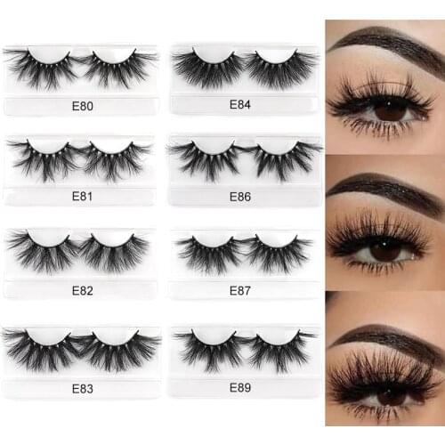 Mink Eyelashes 100% Cruelty Free Long 3D Mink Eyelash Full Strip False Eye Lash Makeup Lashes E Series