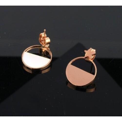 XUANHUA Stainless Steel Stud Earrings For Women 2019 Rose Gold Jewelry Brincos Earings Fashion Jewelry Korean Geometric Errings