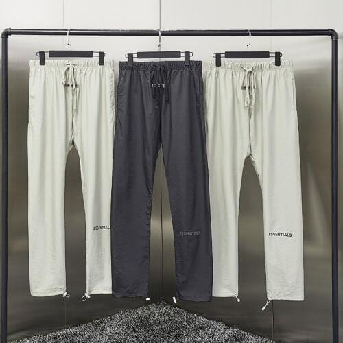 Fw21 new mens sports pants jogging pants Jerry Lorenzo high street brand reflective letters nylon hip hop loose Unisex pants