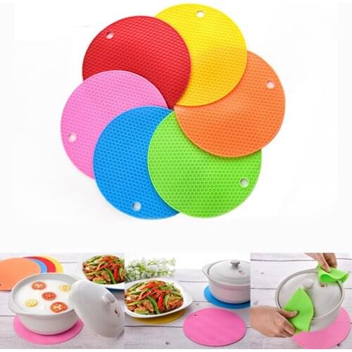 Silicone Trivet Mat Hot Pot Mat Multifunction Cellular Non-slip Hot Pad Silicone Insulation Mats Table Placemat Kitchen Gadget