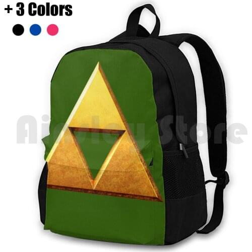 Triforce Outdoor Hiking Backpack Riding Climbing Sports Bag Triforce Link Gaming Tro Game Video Games Legend Of Ocarina Of Time