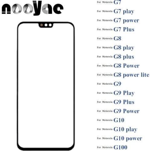 Digitizer LCD Sensor Glass For Motorola Moto G7 G8 G9 G10 G100 Play Power Plus Lite Touch Screen Glass lens 5pcs/lot