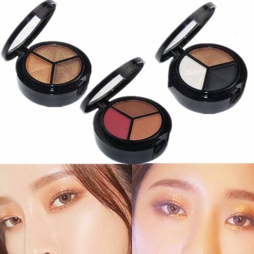 Eye Shadow Pallet 3 Colors Smoky Cosmetics Professional Makeup Shadows Palettes Natural Matte Eye Shadows Bright Makeup Set