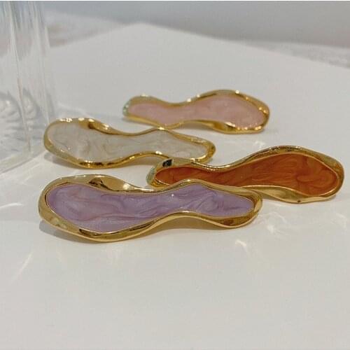 Girls' Fine Hair Accessories Trendy Special Design Gold Color Alloy Hair Clips Versatile Side Hair Pins For Photo Gift Party