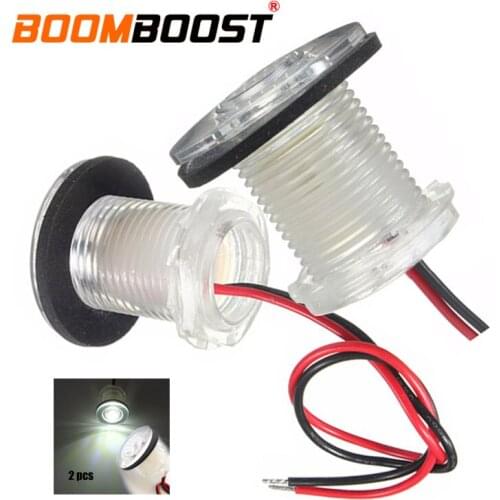 Waterproof Marine Courtesy Light Navigation Lamp for Boats 2 PCS 12V LED White Perfect for Livewells/lockers/compartments