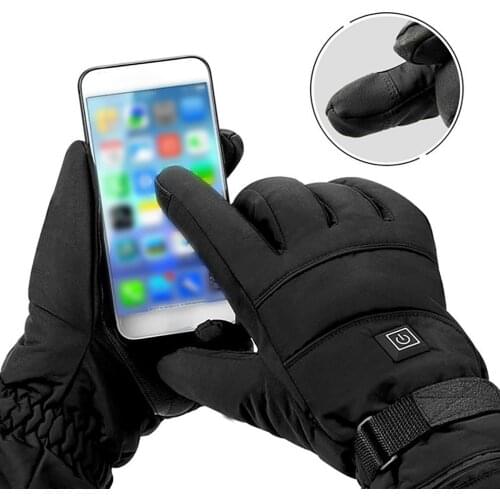 Waterproof Motorcycle Gloves Heated Moto Heating USB Hand Warmer Electric Thermal Heated Gloves Battery Powered Gloves Durable