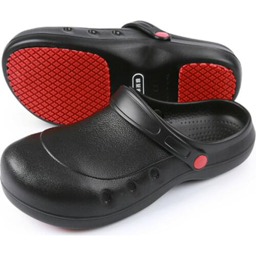 High Quality EVA Non-slip Waterproof Oil-Proof Kitchen Work Shoes Master Cook Restaurant Chef Shoes Flat Sandals Kitchen Shoes