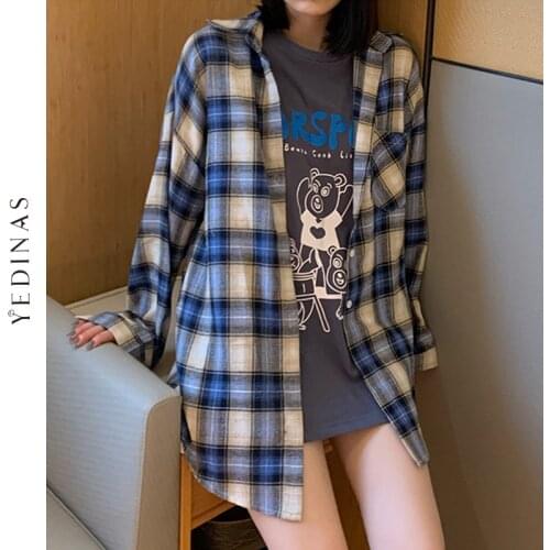 Yedinas Women's Plaid Shirts