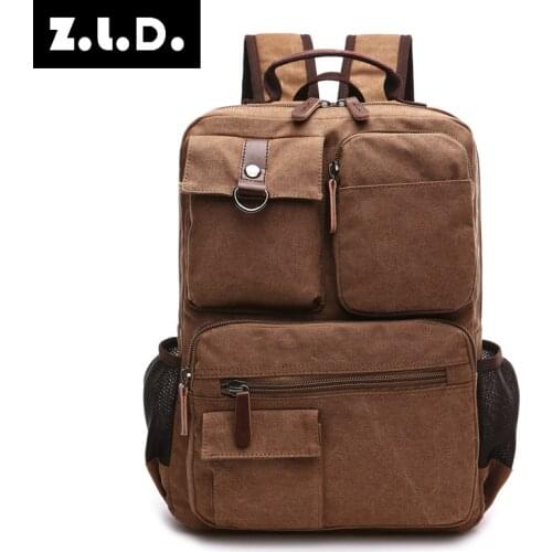 Z.L.D. New Canvas Shoulder Bag For Men And Women Single Large Capacity Laptop Bag Fashion Casual Youth Student Bag Travel Bag