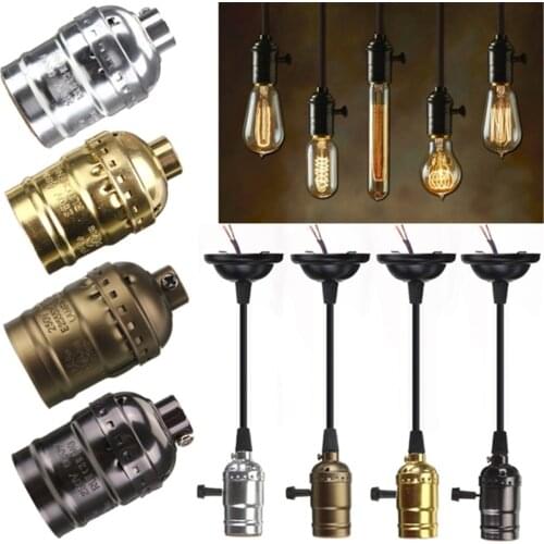 1PCs Retro Vintage Edison E26/E27 Screw Bulb Aluminum Shell Base Lamp Bulb Holder Pendant Lighting Socket Ceiling Light Adaptor