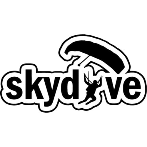 10.8*20cm Skydive Funny Car Sticker Vinyl Decal For Auto Car Stickers Styling Car Decoration