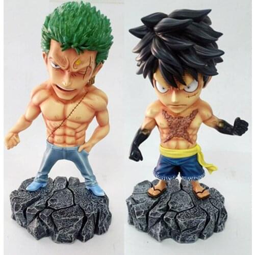 15cm 2 style Underworld Roronoa Zoro Monkey D Luffy with Tattoo anime action PVC Action Figure for children Toys T30
