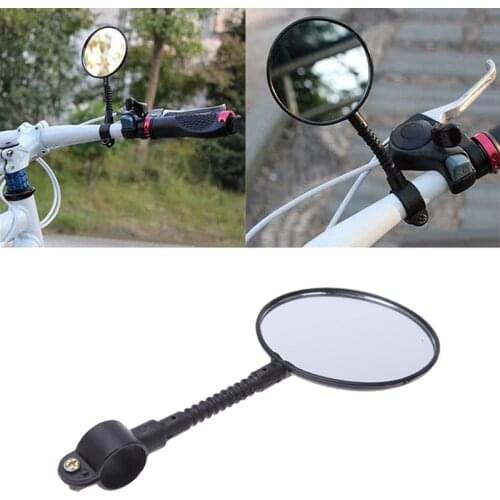 2/1 Pcs 360 Rotating Bicycle Rearview Mirror Universal Bicycle Flexible Handlebar Safety Cycing Rear View Mirror Accessories
