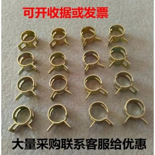 50Pcs 4mm-25mm for choose Fuel Spring Clip Vacuum Silicon Hose Clamp Autos Autos Spring Clip Fuel Oil Water Hose Pipe Tube Clamp