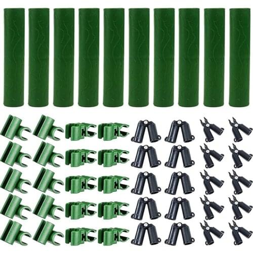 50 Pcs Garden Stake Connectors 5 Types 0.43Inch Diameter Adjustable Plant Connector for Plant Stakes Connecting Tubes