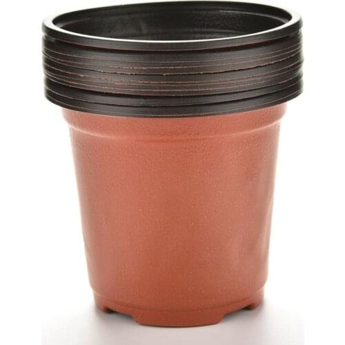 9 X 8 X 6cm Plastic Round Flower Potnursery pots Planter Home Garden Decor 10 Pcs/set