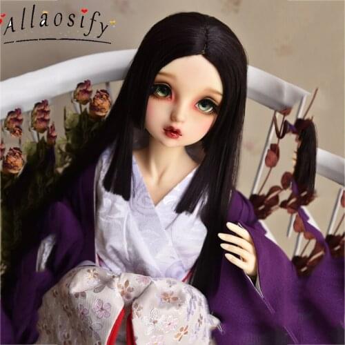 Allaosify Bjd Wigs SD High Temperature Silk Ladies Hair Ultra Elegant And Gentle Wind Dolls Wigs