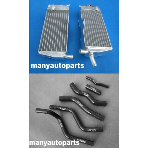 FOR HONDA CR125R CR125 1990-1997 91 92 93 94 95 96 97 Aluminum Radiator + white/black Hose