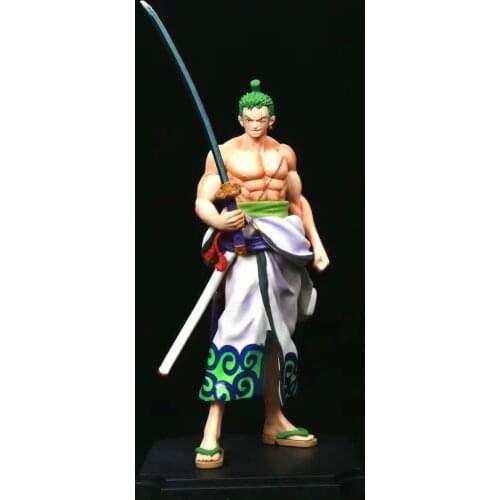 Anime Action Figurine GK Roronoa Zoro Kimono Statue Battle PVC Action figure Model Toys For Children Gift