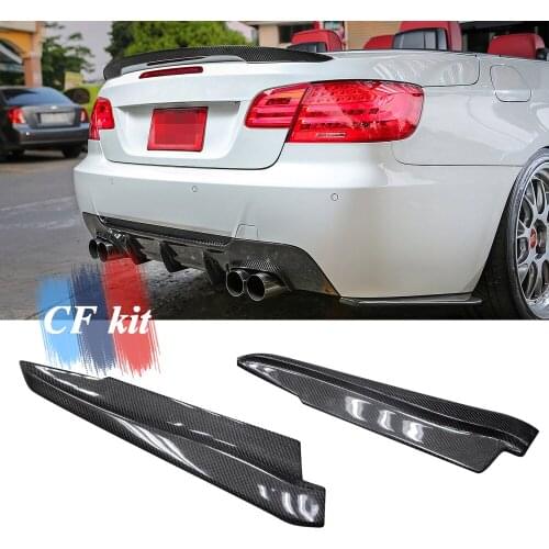 CF Kit Carbon Fiber Rear Lip Bumper Corner Protector Diffuser Spoiler For BMW 3 Series E92 M3 2007-2012 Splitter