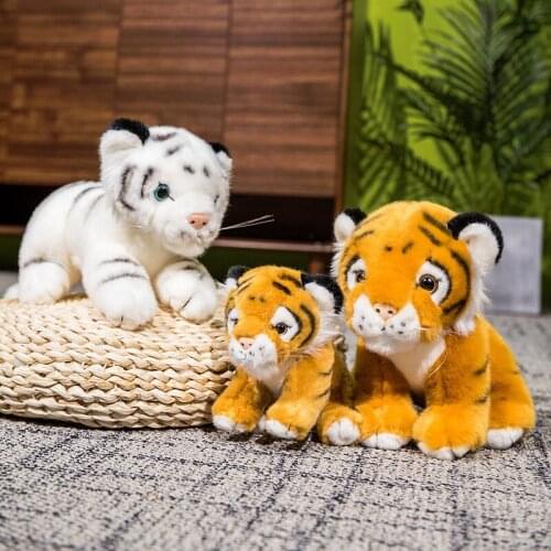18cm Mini White Yellow Tiger Plush Toys for Children Kids Cute Stuffed Animal Doll Baby Creative Gift Home Decor Christmas Gift