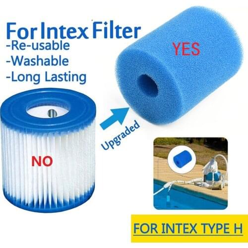 For Intex Type H Filter Cartridge For Above Ground Inflatable Swimming Pool Washable Reusable Foam Sponge Filters