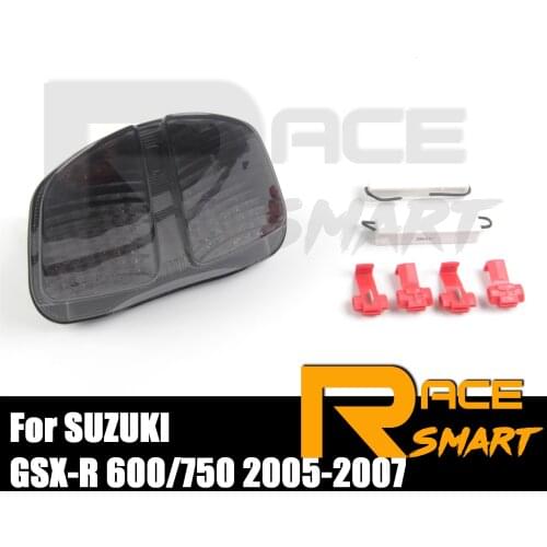 For SUZUKI GSX-R600 750 2005 2006 2007 Motorcycle LED Turn Signals Brake Tail Light Taillight GSX-R750 600 GSXR600 GSXR750 Smoke