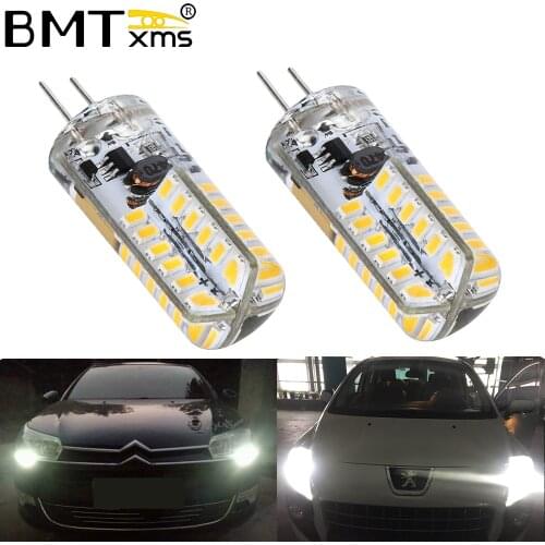 BMTxms 2Pcs Canbus For Peugeot 3008 5008 Citroen C5 Day Light HP24W G4 LED DRL Daytime Running Lights No Error 6000K 4500K