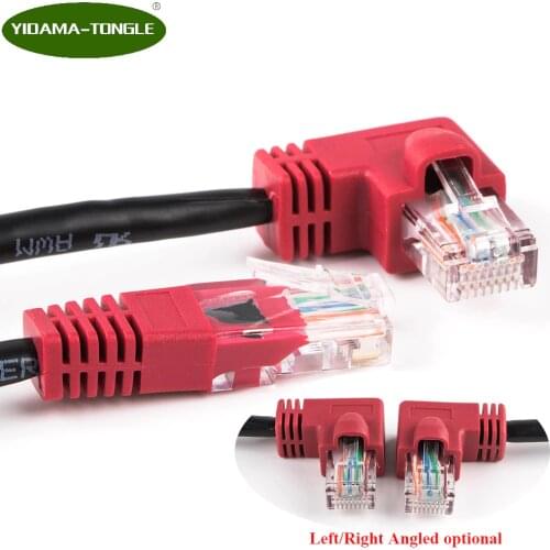 Cat5e Lan Ethernet Cable UTP Cat 5 RJ45 Network Patch Left and Right Angle For PS2 PC Computer Router Cord