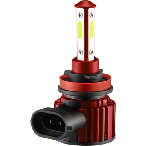 F8 4-Sides Glow LED Car Headlight Automobile LED Lamp Upgrade Section Universal Car Headlight Red H8/H9/H11