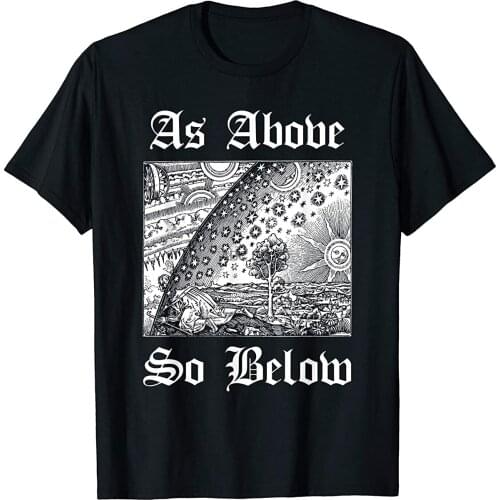 As Above So Below Alchemy T-Shirt Occult Design T-Shirt