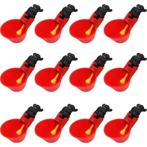 5-20PCS Automatic Chicken Nipple Drinker Quail Hanging Water Cup Nipple Drinking Bowls Feed Bird Coop Drinker Cups Backyard