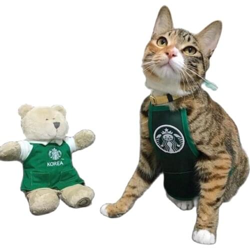 Dog halloween costume Coffee shop assistant dog clothes halloween dog pet costume dog costumes for small dogs cat costume