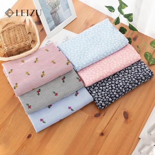 Summer Soft Striped Floral Rayon Crepe Fabric Sewing Material For Home Wear And Casual Loose Pants TJ2662-5