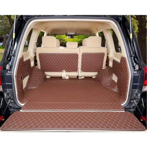 Best quality! Full set car trunk mats for Lexus LX 570 5 seats 2020 waterproof boot carpets cargo liner mats for LX570 2019-2007