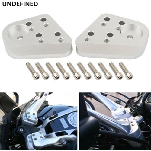 Motorcycle Handlebar Riser Kits For BMW R1200RT R1150RT R1100RT R1100R R1150R Bar Mount Handle Clamps Accessories Parts Silver
