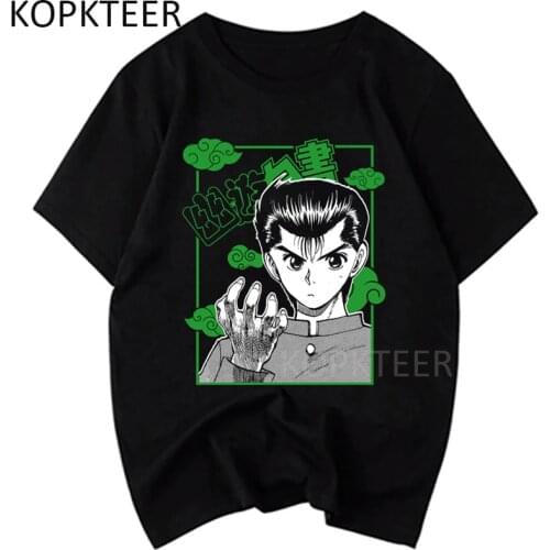 Yu Yu Hakusho New Brand Mens T-Shirts Casual Clothes Funny Brand T Shirt Harajuku Print T Shirt Casual Hip Hop Tshirt Tops Tees
