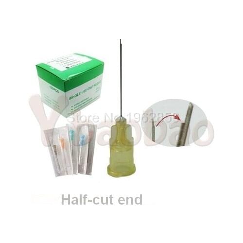 New Single Packing 100pcs 30GA Dental Endo Irrigation Needle Tip Half-Cut End Endo Syringes