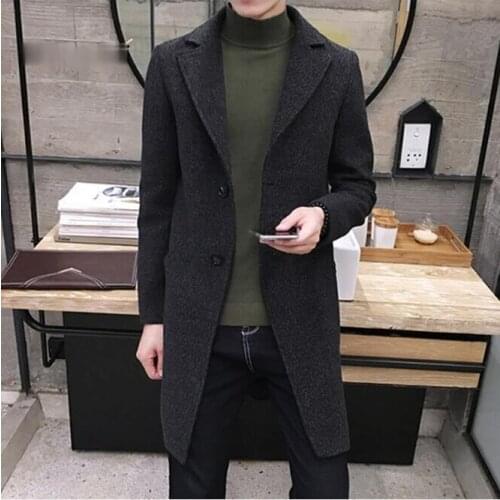 Zoulv New Long Trench Coat 40 %Wool Quality Thick Warm Trench Coat Male Jackets 5xl Men Windbreak Winter Fashion Mens Overcoat