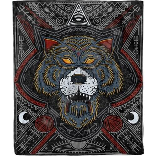 Wolfbear Blanket Fleece Blanket 3D printed Sherpa Blanket on Bed Home Textiles Dreamlike HOME ACCESSORIES