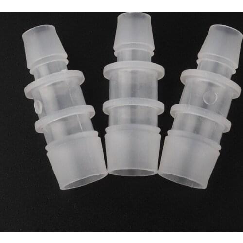 Wholesale 100pcs 12.7-14.2mm PP Straight Reducer Pagoda Connectors Aquarium Tank Air Pump Aerator Micro Irrigation Hose Joints