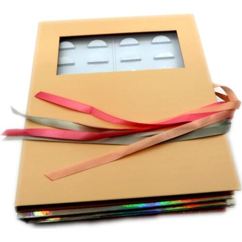 Wholesale Glitter 16 Pairs False Eyelashes Organizer Book Packaging Fake Eye Lash Boxes Case with Tray Makeup Suppliers Package