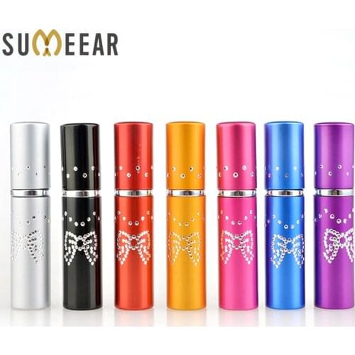 20Pcs/Lot 5ml Mini Portable Aluminum Refillable Perfume Bottle With Sprayer Empty Parfum Cosmetic Case For Traveler