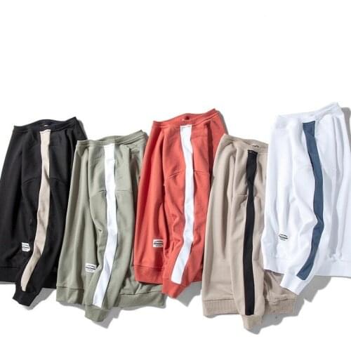 QRWR 2020 Autumn Winter New Mens Hoodies Casual Patchwork Mens Hoodie Loose Hip Hop Streetwear Sweatshirt Plus Size M-4XL