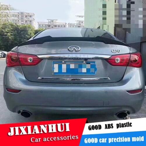 For Infiniti Q50 Spoiler Carbon Fiber Material 2014-2018 ack Performance Style Spoiler For Infiniti Q50 Spoiler