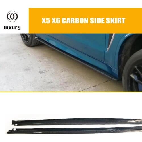 X5 3D Styling Carbon Fiber Side Bumper Skirt for BMW F15 X5 with M Package F85 X5M Auto Racing Car Styling Side Skirts Bodykit