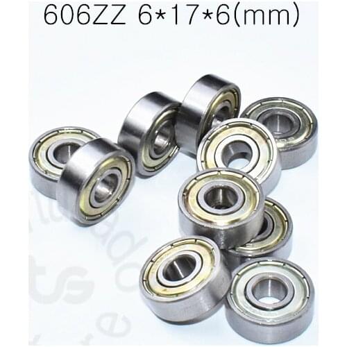 Carbon steel 606 606ZZ 6*17*6(mm) 10pieces bearing bearings metal Sealed Bearing Economical practical