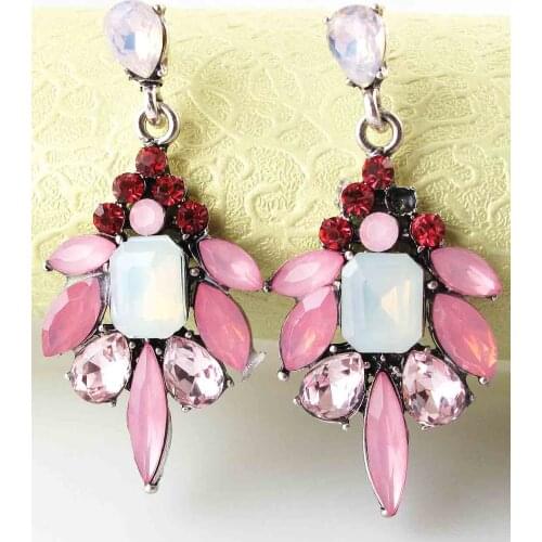 YaYi Jewelry Fashion BOHO Multi Glass Crystal Rhinestone Dangle Women Ancient Gold Color Wear Ear Band Long Tassel Earrings